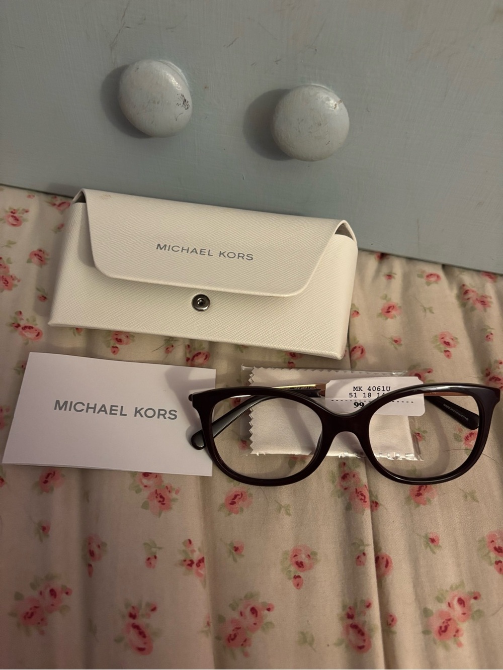 MICHAEL KORS Women's Black Eyeglasses with White Case